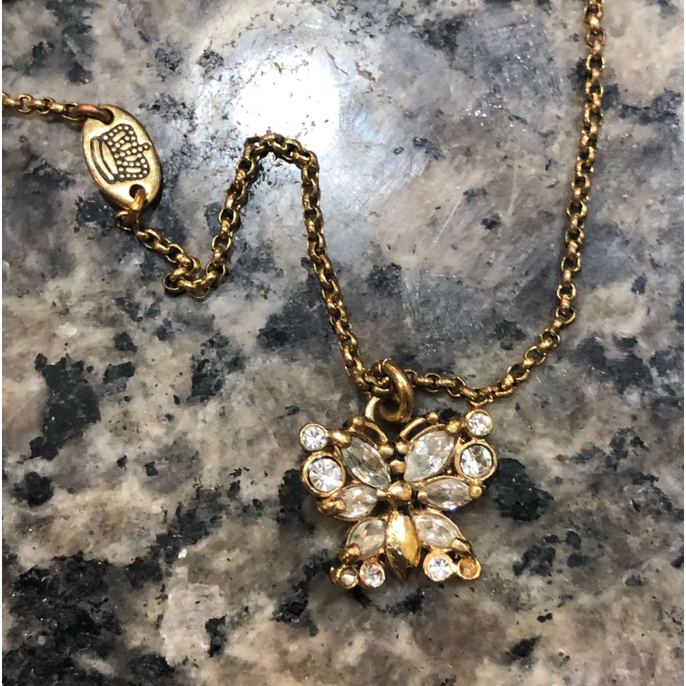 Juicy Couture Crystal Butterfly Wish Necklace